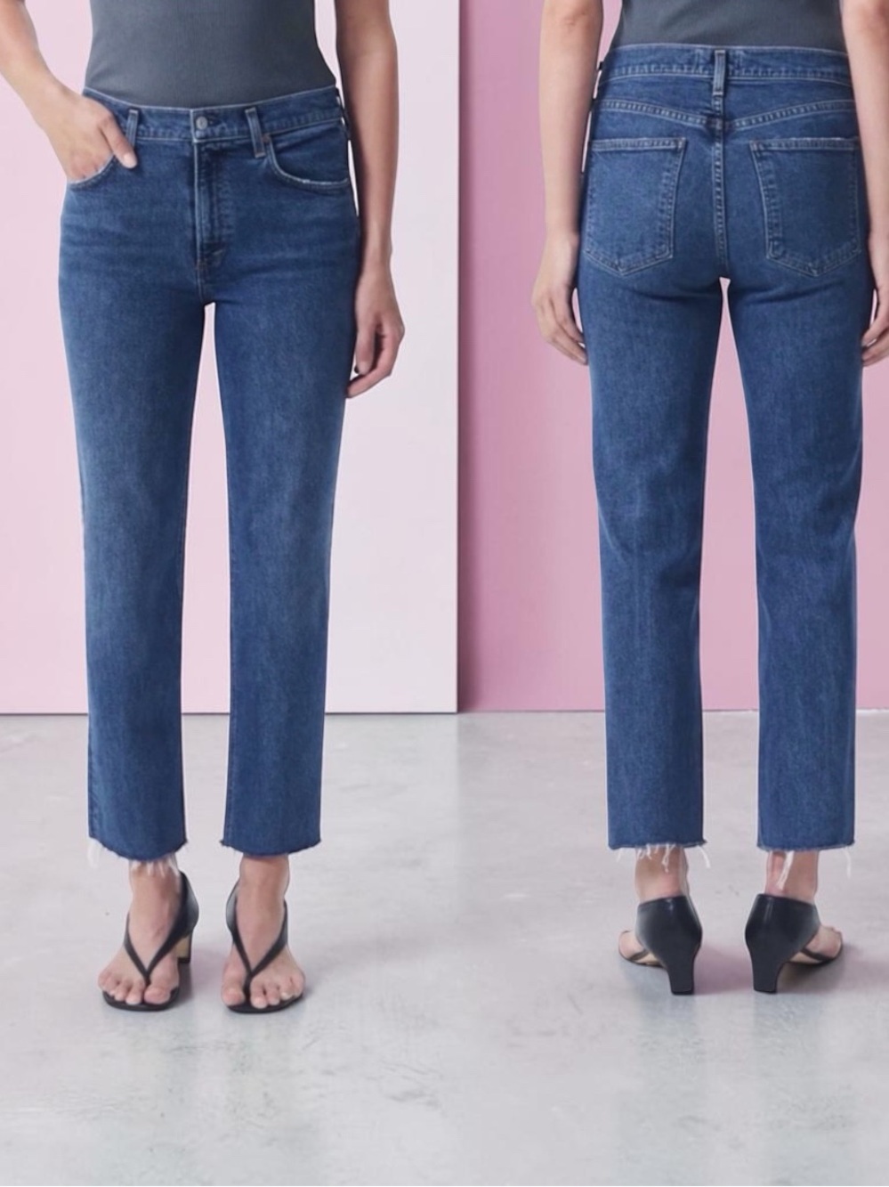AGOLDE Kye Mid Rise Straight Crop Jeans